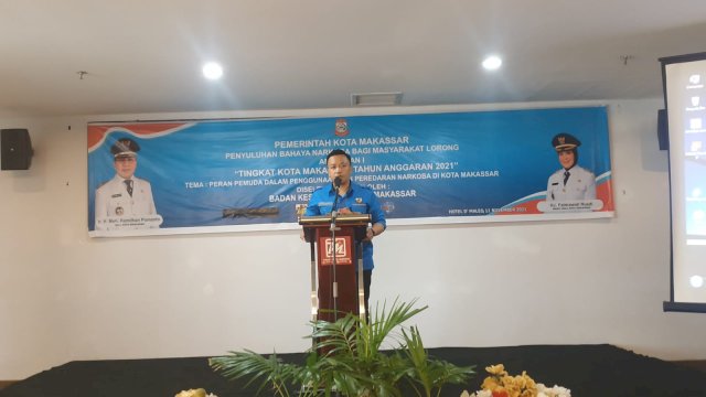 Ketua KNPI Makassar Hasrul Kaharuddin. 