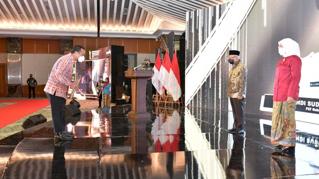 Plt Gubernur Sulsel hormat kepada Wakil Presiden Ma'ruf Amin. 