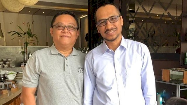 Ilham Hanafie (kiri) bersama Abraham Samad (kanan). [Istimewa]