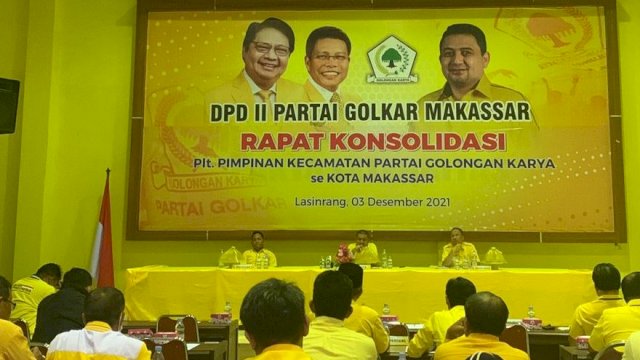 Rapat Partai Golkar di tingkat kecamatan.
