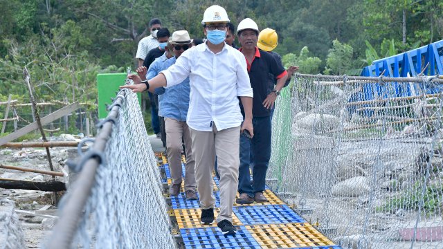 Sempat Rusak Akibat Banjir Bandang, Jembatan Gantung Maipi Kembali Fungsional