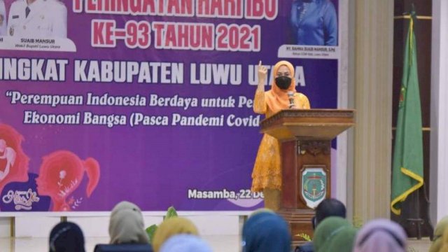 Peringati Hari Ibu, Bupati Luwu Utara: Perempuan Tidak Boleh Alergi dengan Politik