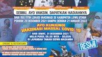 Ayo Vaksin! Pemda Lutra Siapkan Hadiah Undian Menarik Bagi Penerima Vaksinasi