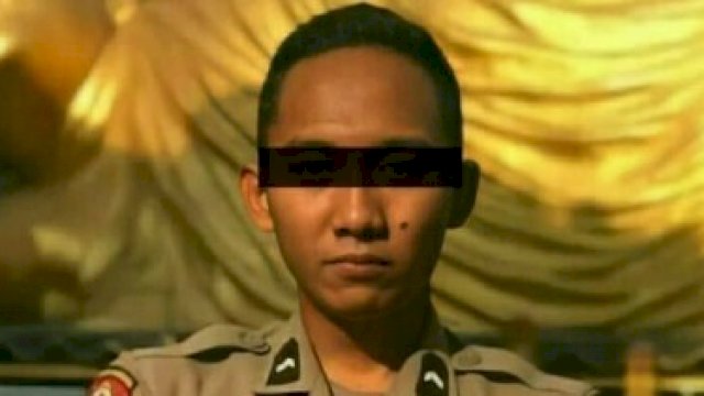Foto seorang polisi yang diduga Bripda RB, (Sumber: Instagram/Bangsamahasiswa)