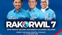 Awali Tahun Baru 2022, Partai Gelora Sulsel Gasspoll Dengan Adakan Rakorwil