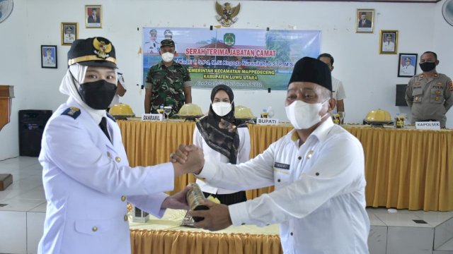 Hadiri Sertijab Camat Mappadeceng Bupati Indah Berpesan Begini