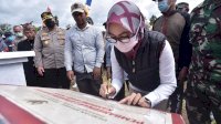 Tugu Keserasian Sosial Kemensos Kini Hadir di Kampung Baru Seko