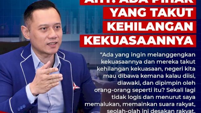 Ketua umum Partai Demokrat, Agus Harimurti Yudhoyono merespon wacana soal penundaan pelaksanaan pemilu dan pilpres tahun 2024 yang disuarakan oleh sejumlah kalangan.&nbsp;