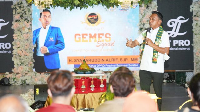 Didaulat Sebagai Pembina Gemes Squad, Syahar Tutup Event Make Up Competition di Sidrap