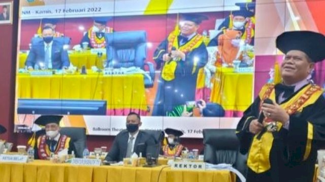 Disaksikan AHY, Prof Husain Syam Kukuhkan Jafar Hafsah Sebagai Guru Besar Ekonomi