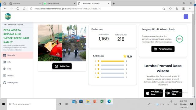 Ayo Dukung Rinding Allo pada Lomba Desa Wisata Nusantara, Jangan Lupa Klik Tanda Love