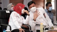 Kalahkan Survei Ketua Golkar Sulsel, Adnan-Indah Akrab di Pelantikan PMI, Ini Kata Pengamat