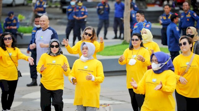 Peduli dan Sehat Ikatan Wanita Perhimpunan Bank Nasional Sulsel Bersama TP PKK Kota Makassar