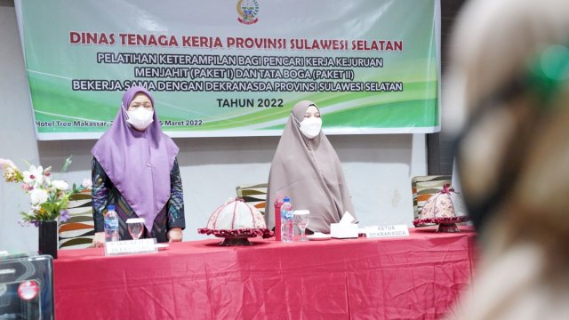 Ketua Dekranasda Sulsel Buka Pelatihan Keterampilan Bagi Pencari Kerja&nbsp;