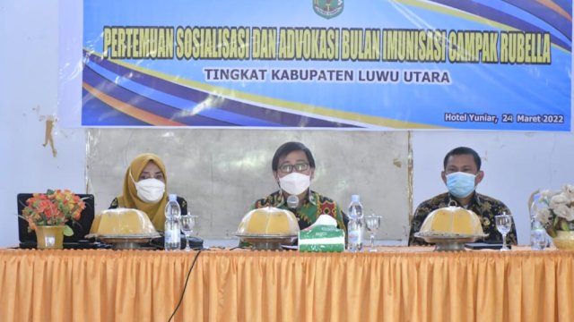 Hadiri Sosialisasi Wabup Lutra Ingatkan Pentingnya Imunisasi Campak