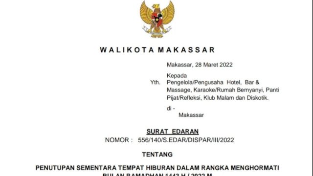 Sambut Bulan Ramadan, AUHM Sepakat Tempat Hiburan Malam Ditutup Lebih Awal