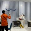 Kantor Dishub Makassar Disemprot Disinfektan, Imam Hud: Kami Juga Cek Suhu Tubuh Seluruh Staf dan Tamu