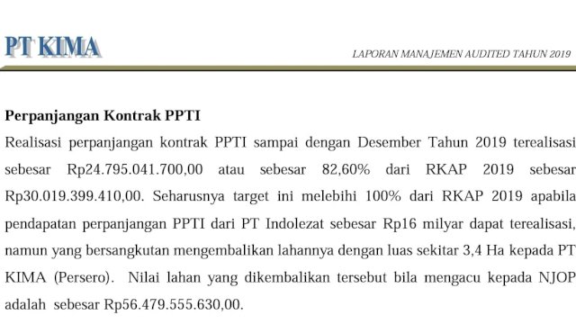 Laporan Perpanjangan Kontrak PPTI.