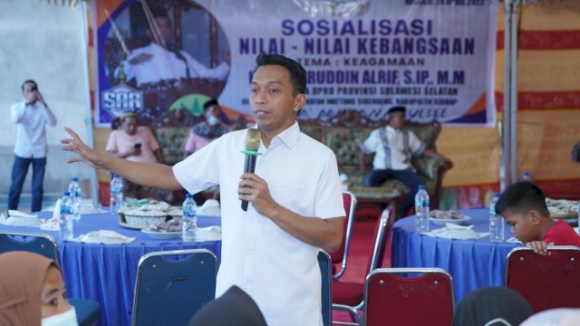 Syahar Gelar Sosialisasi Peningkatan Nilai-nilai Kebangsaan di Desa Mojong Sidrap