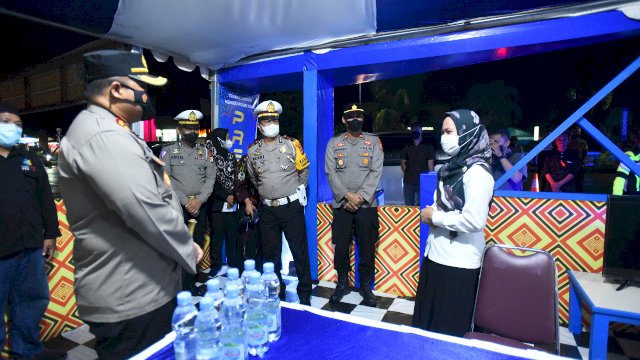 Bupati Luwu Utara Bersama Forkopimda Meninjau Pos Pelayanan Sentral atau POS YAN di Wilayah Hukum Polres Luwu Utara (Rabu,27/04/2022).