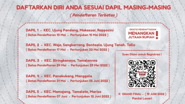 Minimalisir Kejahatan Jalanan, Dispar Makassar Tampung Bakat Pemuda Lewat Festival Bakat