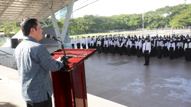 Sekda Kota Makassar saat membuka Latsar CPNS Pemkot Makassar.