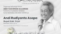 Gubernur ASS Turut Berduka Meninggalnya Andi Rudiyanto Asapa