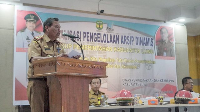 Dinas Perpustakaan Luwu Gelar Sosialisasi Pengelolaan Arsip Dinamis