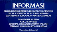 Seluruh Pejabat PDAM Makassar Akan Turun Menyapa Pelanggan Setianya