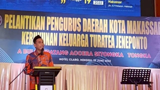 Hadir di Pelantikan Pengurus KKT, Rudianto Lallo: Keluarga Jeneponto Bisa Jadi Pemimpin Makassar Mendatang