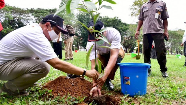 Gubernur Sulsel Dampingi Menteri PMK Sukseskan Penanaman 10 Juta Pohon di Wilayah Sulsel