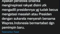 Srilangka di Kudeta Rakyatnya, MS Kaban: Indonesia Bermartabat Dengan Pemimpin Baru