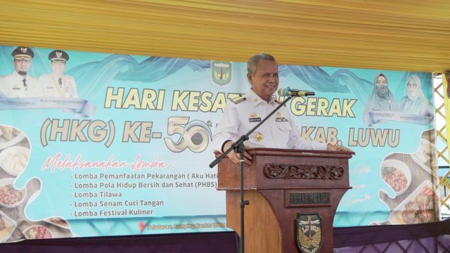 Bupati Luwu Basmin Mattayang Memberikan Arahan Pada HKG PKK ke 55 