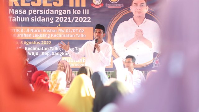 Ketua DPRD Makassar Rudianto Lallo Menyapa Warga Lakkang dalam Kegiatan Reses Masa Sidang ke III tahun 2022