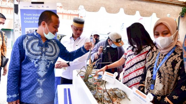 Gubernru Sulsel Andi Sudirman Sulaiman Melepas Ekspor Rumpit Laut
