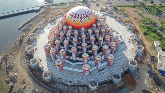 Rp45 Miliar Pembangunan Masjid Kubah 99 Berlanjut, Pengerjaan Menara dan Pelataran