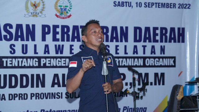 Syahar kembali Sosialisasikan Perda Tentang Tanaman Organik