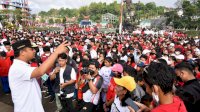 Gubernur Andi Sudirman Bersama Ribuan Warga dan Pelajar Tator Jalan Pagi Sulsel Anti Mager
