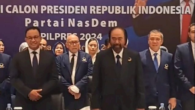 Partai Nasdem Deklarasikan Anies Baswedan Capres 2024