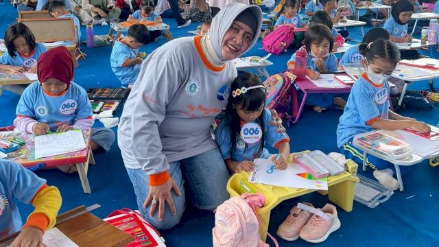 Meriahkan HUt Makassar ke 415, Bunda PAUD Hadirkan Lomba Mengmabar dan Origami