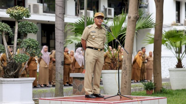 Danny Pomanto Pimpin Apel Pagi Pemkot Makassar, Ingatkan Varian Baru Covid
