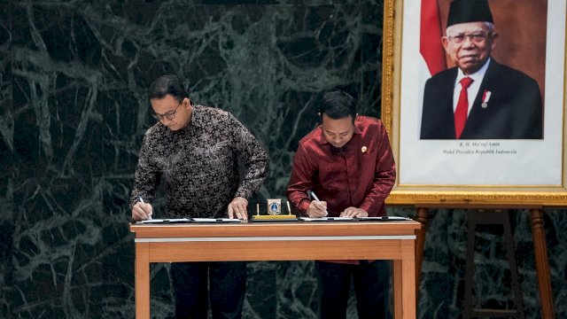 Kembangkan Potensi Daerah, Andi Sudirman dan Anies Baswedan Teken MoU