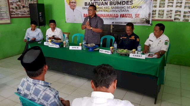M Fauzi Serahkan Bantuan Ke Bumdes Dadang