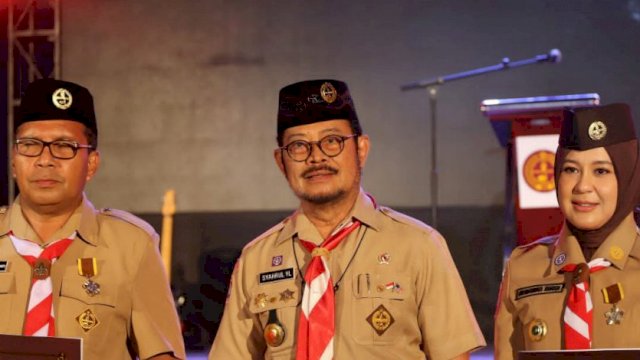 Syahrul Yasin Limpo Bersama Danny Pomanto dan Fatmawati Rusdi 