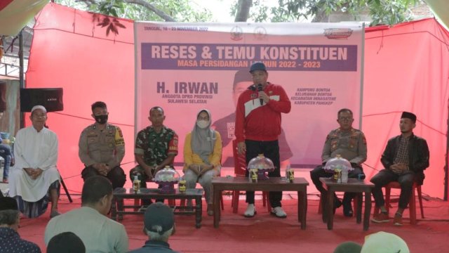 Anggota DPRD Sulsel H Irwan Dari Fraksi Nasdem Menemui Konstituennya Guna Menyerap Aspirasi dalam Masa Reses Sidang Pertama  Tahun Anggaran 2022-2023