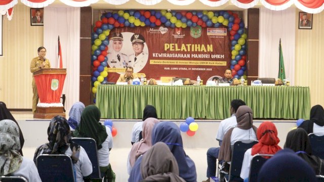 Wakil BUpati Luwu Utara Suaib Mansur Menghadiri Kegiatan Pelatihan Kewirausahaan Mandiri UMKM 