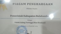 Pemkab Bulukumba Raih Penghargaan Pokok Lelang Tertinggi (Non Eksekusi) dari Kementerian Keuangan