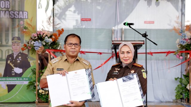 Walikota Makassar Mohammad Ramdan Danny Pomanto Bersama Kepala Kejaksaaan negeri Makassar Andi Sundari