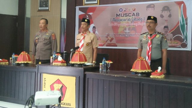 Ketua Harian Kwarcab Sinjai Buka Muscab Saka Bhayangkara