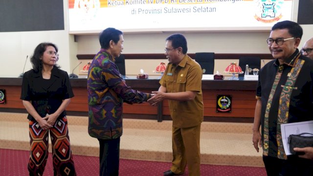 Bahas RUU Penjaminan Bagi UMKM, Pj Sekda Sulsel Terima Komite IV DPD RI